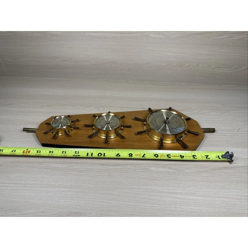 Vintage Jason Nautical‎ Ship Wheel Weather Station